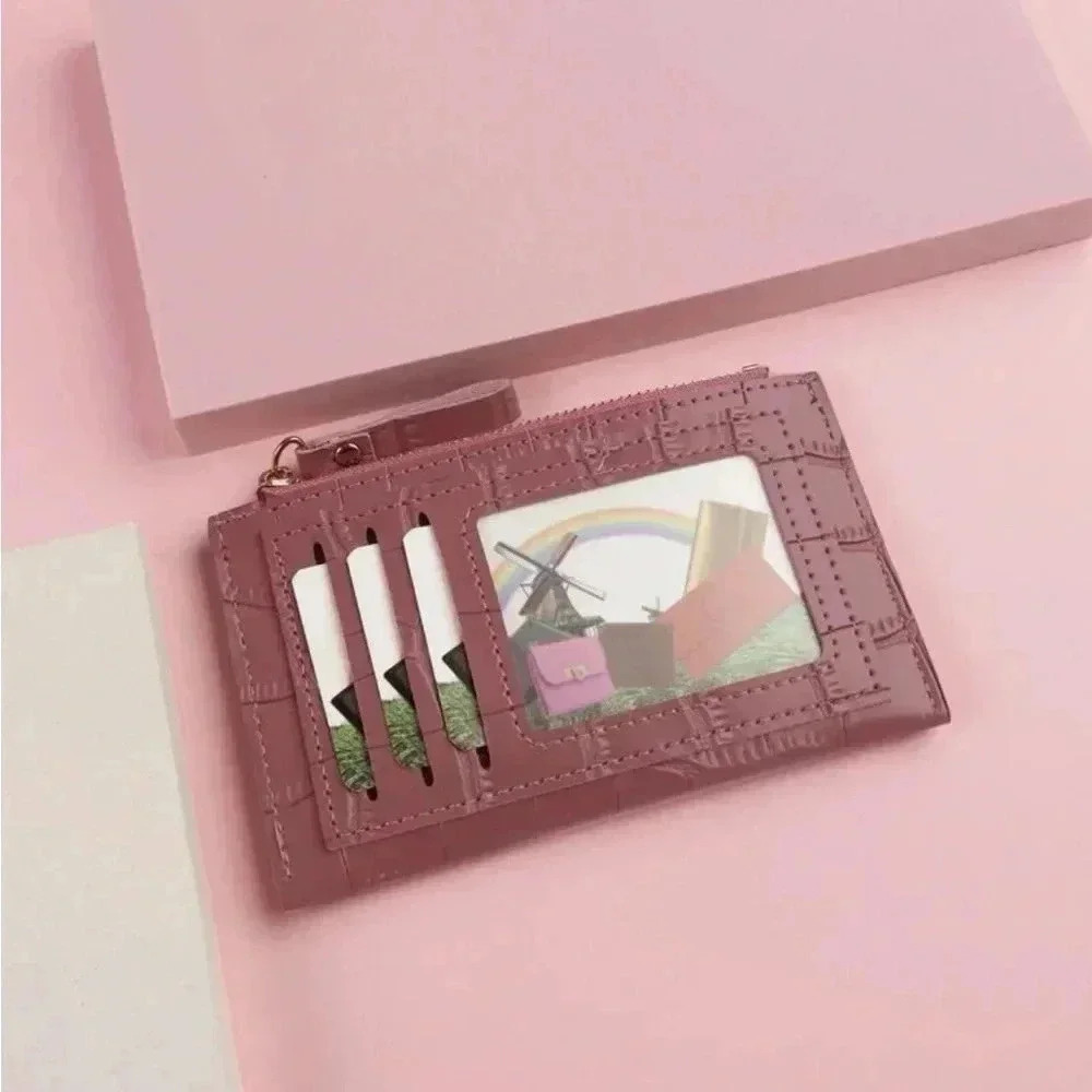 ⚠️Clearance Dusty Pink Crocodile Print Cardholder / Wallet - Picture 3 of 4